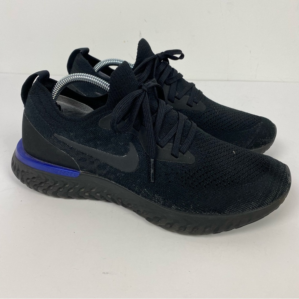 Nike Epic React Flyknit Athletic Sneakers Racer blue & Black